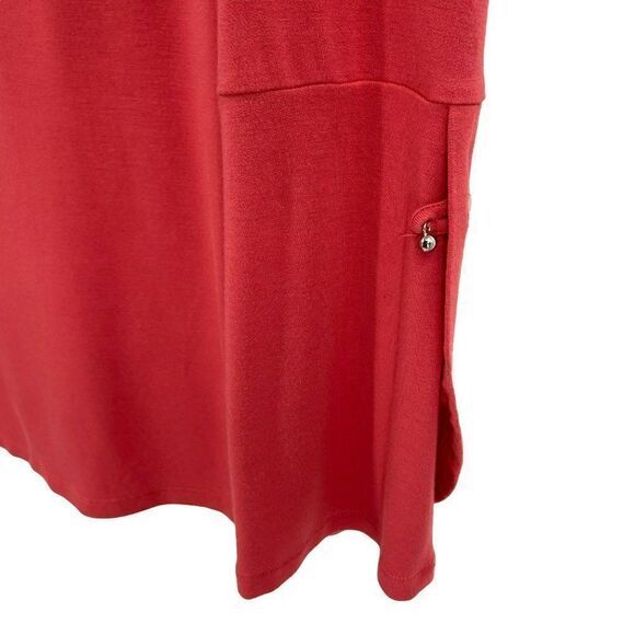 Soft Surroundings Long Sleeve Tunic With Button /Loop on Sleeves & Hem Orange 1X - Picture 10 of 10